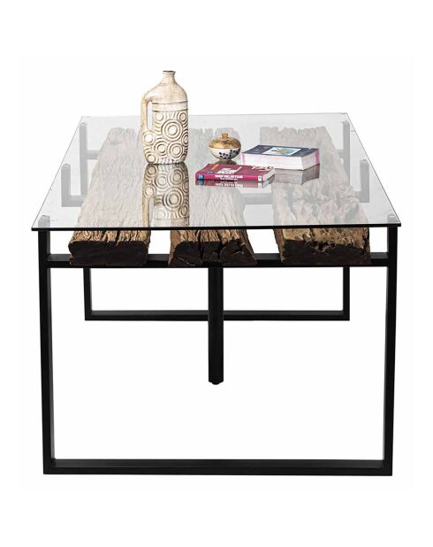 Table à manger acacia sirin marron - 240x100x76 cm