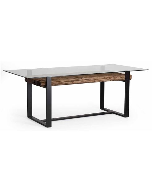 Table bois recyclé bois recyclé sufa marron - 200x100x76 cm