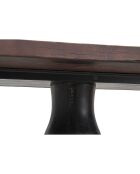 Ovale eettafel met naturel/zwart blad - 230x100x78 cm