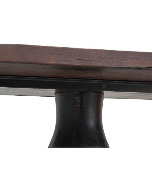 Ovale eettafel met naturel/zwart blad - 230x100x78 cm