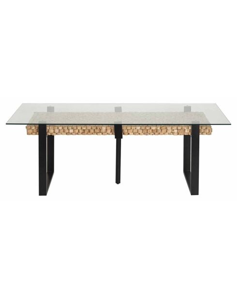 Table rectangulaire acacia sirin marron - 220x100x76 cm