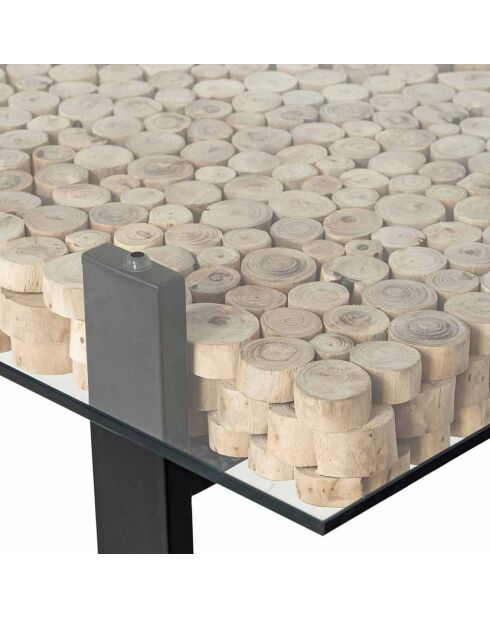 Table rectangulaire acacia sirin marron - 220x100x76 cm