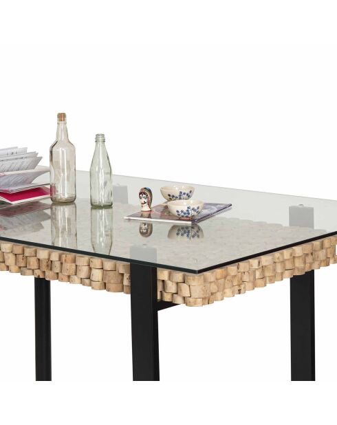 Table rectangulaire acacia sirin marron - 220x100x76 cm