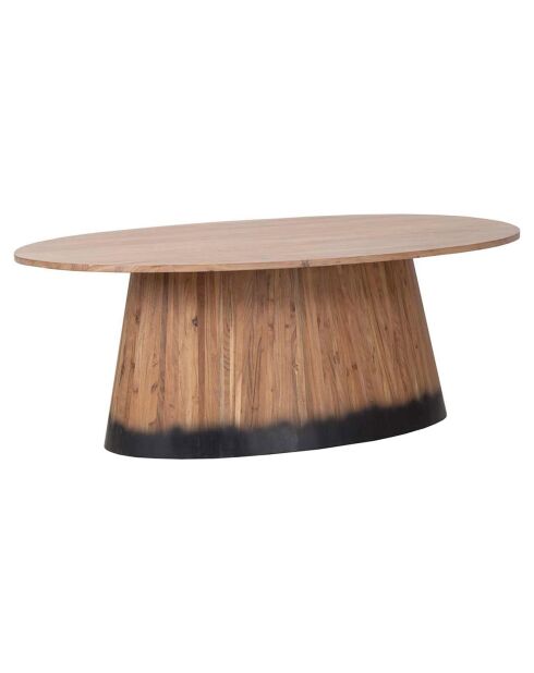 Table à manger ovale acacia dimona marron - 200x120x76 cm