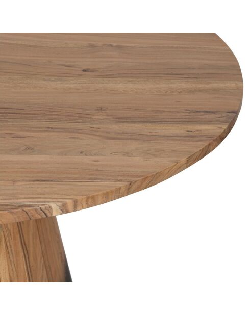 Table de repas ronde acacia dimona marron - D.140x76 cm