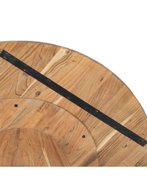 Table de repas ronde acacia dimona marron - D.140x76 cm