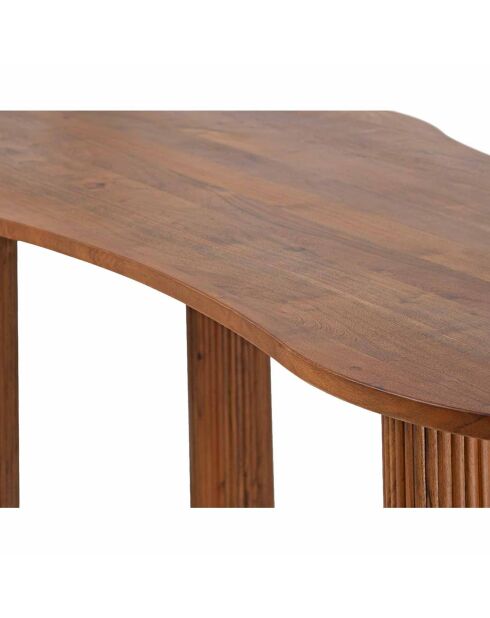 Table de repas ovale 3/4 pieds acacia arad marron - 200x90x76 cm