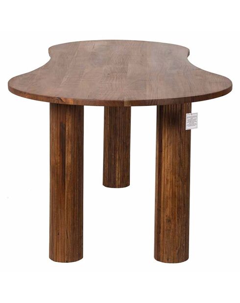 Table de repas ovale 3/4 pieds acacia arad marron - 200x90x76 cm