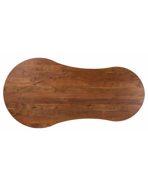 Table de repas ovale 3/4 pieds acacia arad marron - 200x90x76 cm