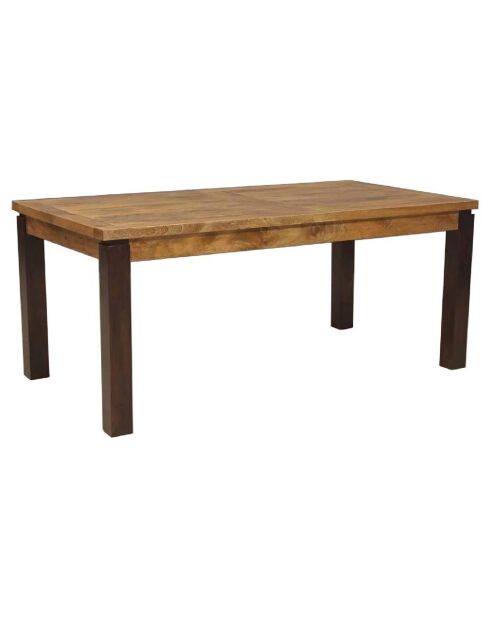 Table rectangulaire à rallonges manguier herods marron - 182x95x76 cm