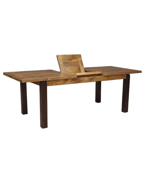 Table rectangulaire à rallonges manguier herods marron - 182x95x76 cm