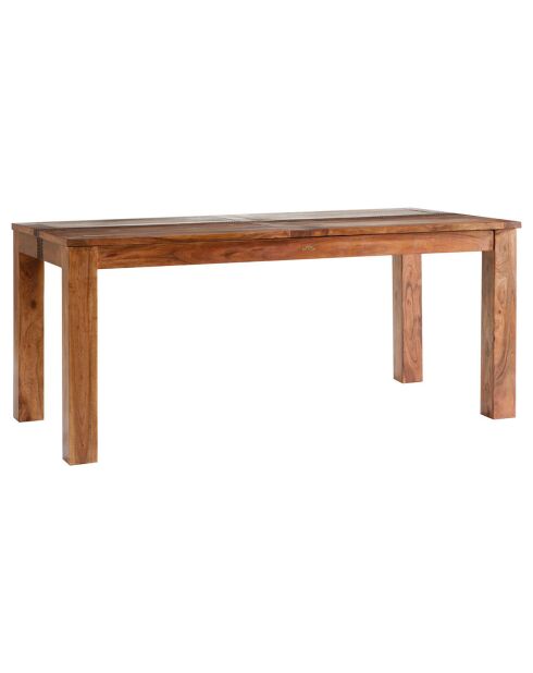 Table de repas rectangulaire acacia tatoo ebene - 155x90x77 cm
