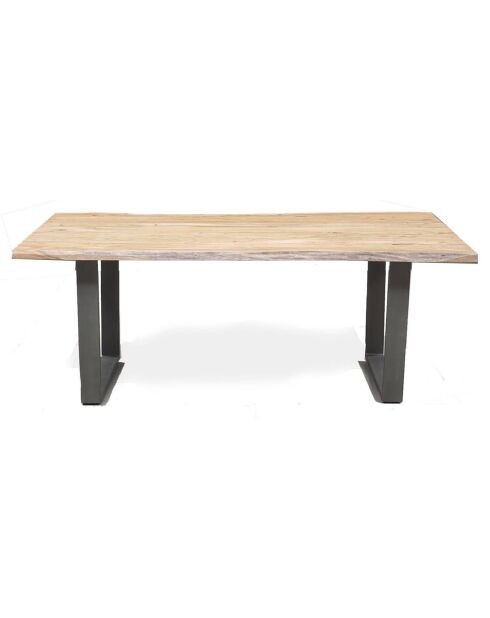 Table à manger en acacia massif acacia forest brut - 240x100x76 cm