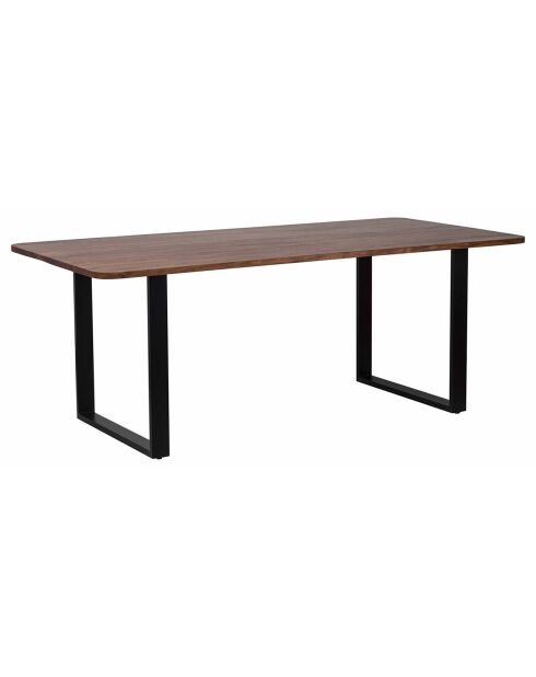 Table à manger rectangulaire manguier kfir naturel ciré - 200x100x76 cm