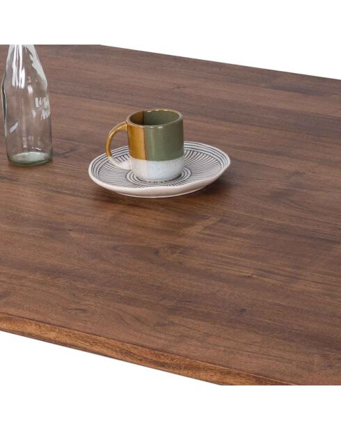 Table à manger rectangulaire manguier kfir naturel ciré - 200x100x76 cm