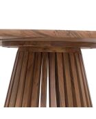 Table de repas ronde bois massif acacia kfir naturel ciré - D.130x76 cm