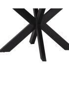 Brauner runder Tisch mit Akazienmotiv - D.135x76 cm