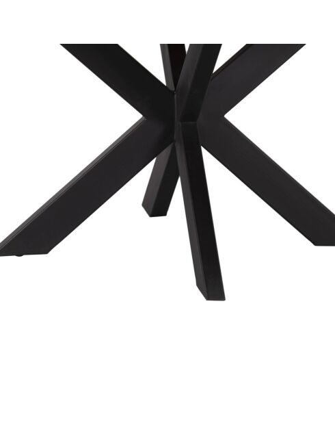 Brauner runder Tisch mit Akazienmotiv - D.135x76 cm