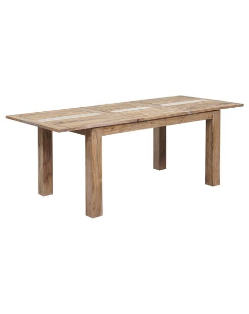 Table à manger plateau cannage acacia tatoo naturel - 155x90x77 cm