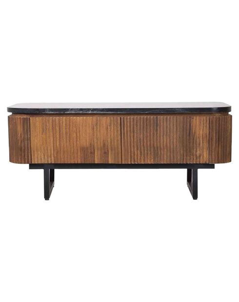 Table basse plateau marbre manguier kfir naturel ciré - 110x60x45 cm