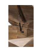 Table basse ronde avec rangement mercana marron - D.90x38 cm