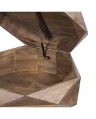 Table basse ronde avec rangement mercana marron - D.90x38 cm