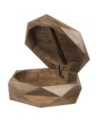 Table basse ronde avec rangement mercana marron - D.90x38 cm