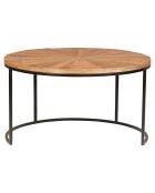 2 Tables basses rondes gigognes manguier solaris naturel