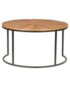 2 Tables basses rondes gigognes manguier solaris naturel