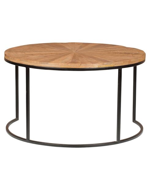 2 Tables basses rondes gigognes manguier solaris naturel
