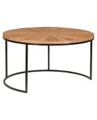 2 Tables basses rondes gigognes manguier solaris naturel