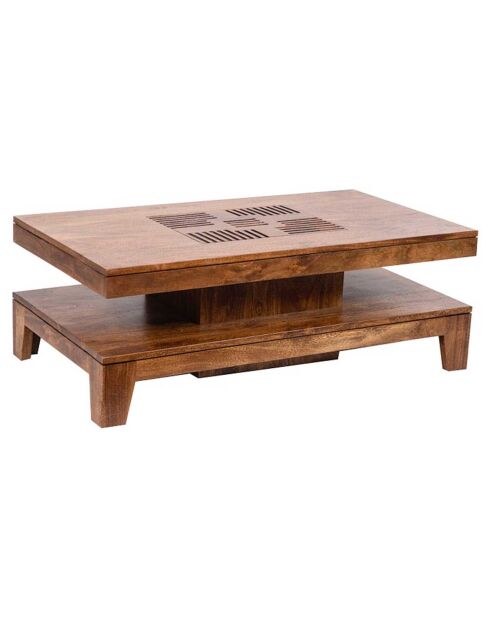 Table basse rectangulaire acacia kavish marron - 140x70x40 cm
