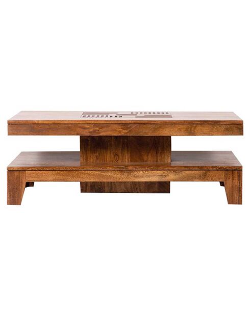 Table basse rectangulaire acacia kavish marron - 140x70x40 cm
