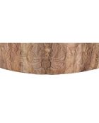 Table basse ronde sculptée offre m&m naturel - D.89x43 cm