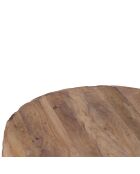 Table basse ronde sculptée offre m&m naturel - D.89x43 cm