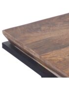Sellette pyramide bois et métal acacia sirocco marron - 35x35x66 cm