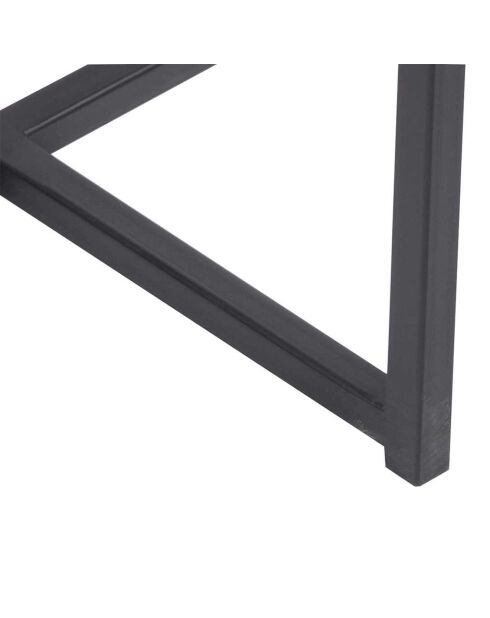 Sellette pyramide bois et métal acacia sirocco marron - 35x35x66 cm