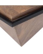 Tavolino in legno e metallo acacia marrone sirocco - 40x40x50 cm