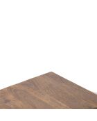 Tavolino in legno e metallo acacia marrone sirocco - 40x40x50 cm