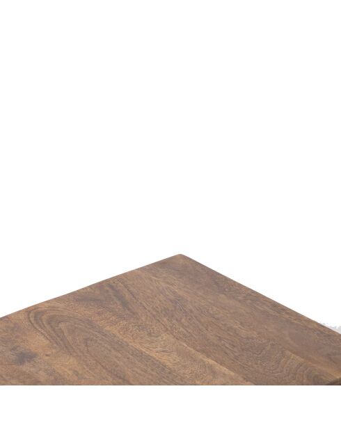 Beistelltisch aus Holz und Metall Akazie Sirocco braun - 40x40x50 cm