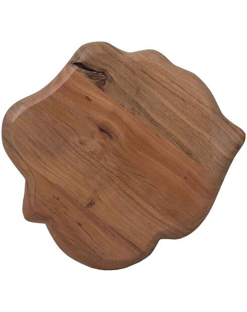 Sellette plateau bois brut acacia racine naturel - 40x40x70 cm