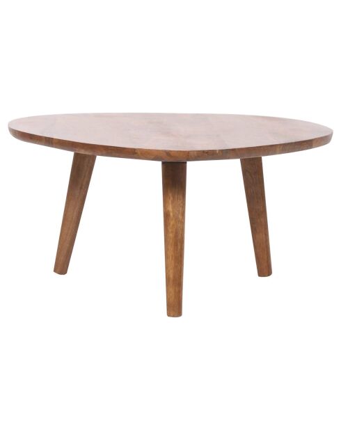 Bout de canapé losange en manguier massif marron - 80x75x36 cm