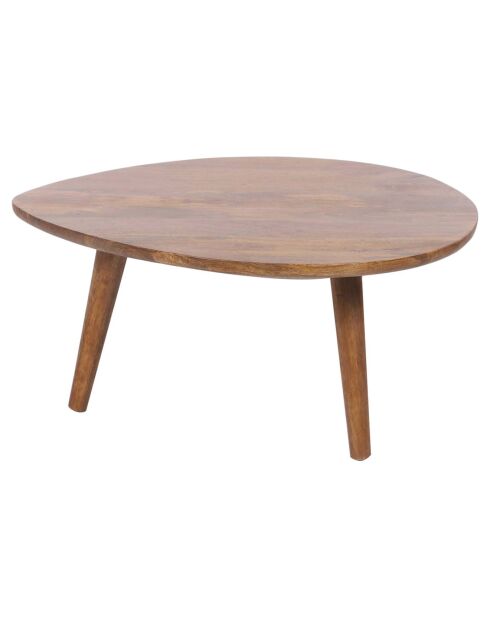 Bout de canapé losange en manguier massif marron - 80x75x36 cm