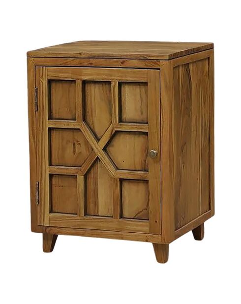 Chevet arabesque bois acacia punjab marron - 45x40x62 cm