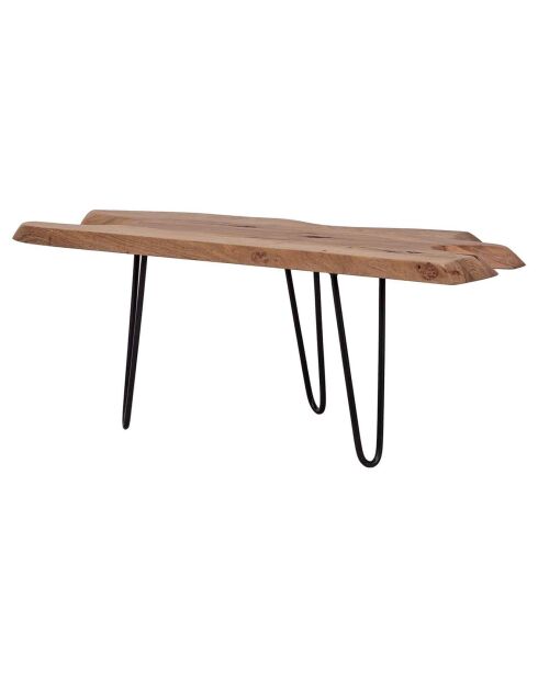 Table basse plateau bois brut acacia racine naturel - 100x40x40 cm