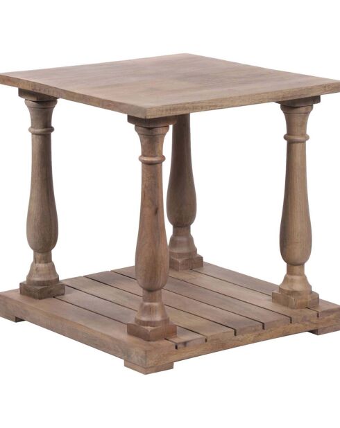 Bout de canapé manguier manguier empereur marron - 60x60x60 cm