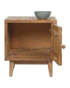 Chevet gauche sculpté manguier floria marron - 42x45x50 cm