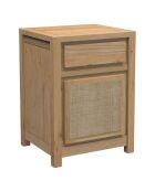 Chevet droite cannage acacia tatoo naturel - 45x35x62 cm