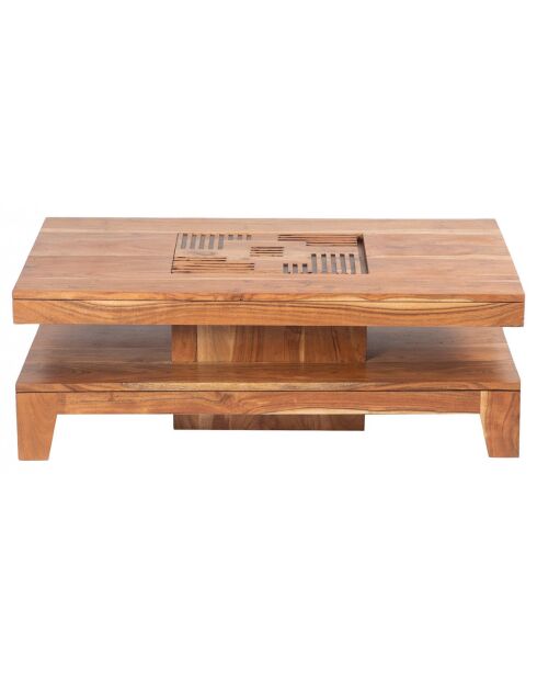 Table basse carrée acacia kavish marron - 100x100x40 cm