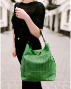 Sebastiana grüne Schultertasche aus Leder - 38x36x14 cm